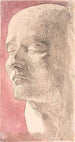 Study after the death mask of Napoleon - Johan Thomas Lundbye — artwork view