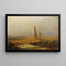 Vista de un acueducto en ruinas - Johann Rudolf Buhlmann — cuadro enmarcado en la pared