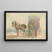 de campesinos austriacos con un caballo y un carro con vista a Viena en la distancia - Johann Adam Klein — cuadro enmarcado en la pared