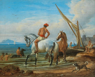 Johann Adam Klein - Naples The Horses Bath.webp