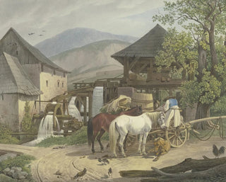 Johann Adam Klein - Schneid und Mahlmhle im Stickelberger Tal unweit der Wienerischen Neustadt an der ungarischen Grenze.webp