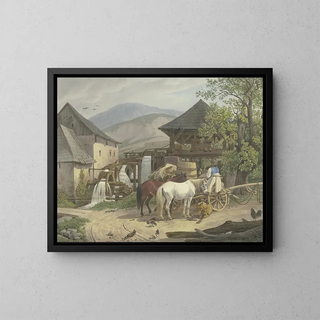 Johann Adam Klein - Schneid und Mahlmhle im Stickelberger Tal unweit der Wienerischen Neustadt an der ungarischen Grenze.webp