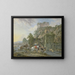 de Pastores cerca de una fuente romana - Johann Albrecht Friedrich Rauscher — cuadro enmarcado en la pared