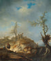 A hilly landscape with travelers - Johann Alexander Thiele — artwork view