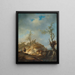 A hilly landscape with travelers - Johann Alexander Thiele — framed artwork on a wall