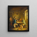 Playing cards peasants - Johann Andreas Herrlein — framed artwork on a wall