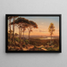 Vista de Dresde al atardecer - Johann Anton Castell — cuadro enmarcado en la pared