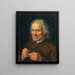 Old farmer filling his pipe - Johann Baptist Höchle — framed artwork on a wall
