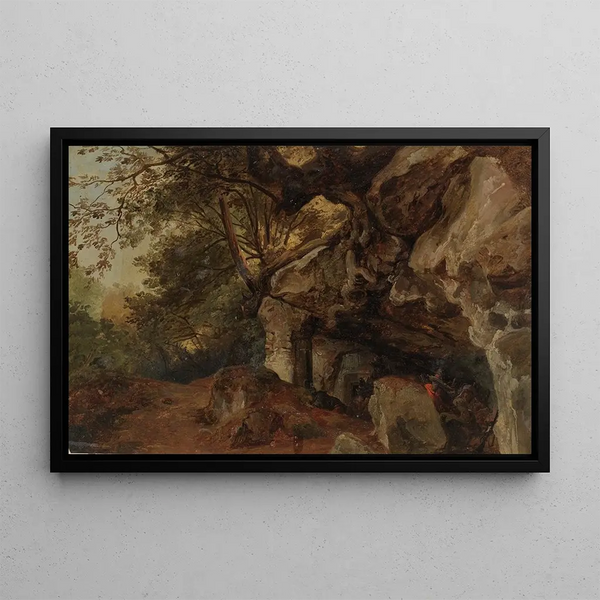 Johann Baptist Kirner - In einem Hinterhalt lauernde Ruber mit vor die Gesichter gebundenen Tchern.webp
