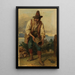 italiano con un sombrero alto sosteniendo un cubo de madera en las manos - Johann Baptist Kirner — cuadro enmarcado en la pared