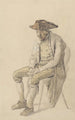 Viejo campesino sentado con tricorne - Johann Baptist Kirner — vista de la obra