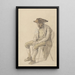 Viejo campesino sentado con tricorne - Johann Baptist Kirner — cuadro enmarcado en la pared