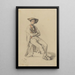 Young man sitting in Hanau costume - Johann Baptist Kirner — framed artwork on a wall