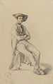 Young man sitting in Hanau costume - Johann Baptist Kirner — artwork view