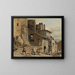 Rue en escaliers dans un village de montagne italien - Johann Baptist Kirner — framed artwork on a wall