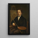 Self-portrait - Johann Baptist Laule — framed artwork on a wall