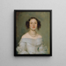 Dama en vestido azul claro - Johann Baptist Reiter — cuadro enmarcado en la pared
