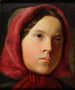 Joven mujer con pañuelo rojo - Johann Baptist Reiter — vista de la obra