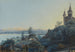 Vista del castillo del Schlossberg y del lago de Bienne - Johann Baptist Stuntz — vista de la obra