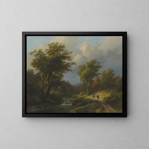 Una brisa de verano - Johann Bernhard Klombeck — cuadro enmarcado en la pared