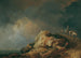 Paisaje costero con bestias de carga - Johann Christian Brand — vista de la obra
