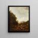 Landscape with shepherds and livestock - Johann Christian Klenge — framed artwork on a wall