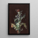 Chardon con insectos - Johann Christoph Dietzsch — cuadro enmarcado en la pared
