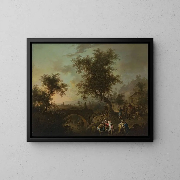 Baptême d'un courtisan de la reine d'Éthiopie - Johann Conrad Seekatz — cuadro enmarcado en la pared