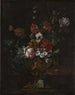 Flores en un jarrón esculpido - Johann Daniel Preissler — vista de la obra