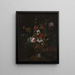 Flores en un jarrón esculpido - Johann Daniel Preissler — cuadro enmarcado en la pared