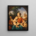 The Holy Family with Saint John the Baptist child - Johann Eduard Wolff — framed artwork on a wall