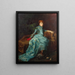 Portrait of Countess Kessler in an interior - Johann Frank Kirchbach — framed artwork on a wall