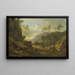 Paisaje rocoso con luz de la tarde - Johann Franz Ermels — cuadro enmarcado en la pared