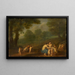 Venus y Adonis escena de amor - Johann Friedrich Gerhard — cuadro enmarcado en la pared