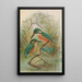 Alcedo ispida - Johann Friedrich Naumann — cuadro enmarcado en la pared