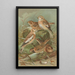 Plectrophenax nivalis Calcarius lapponicus - Johann Friedrich Naumann — framed artwork on a wall