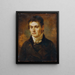 Hombre con corbata blanca - Johann Georg Edlinger — cuadro enmarcado en la pared