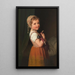 Bonne nuit fillette con muñeca - Johann Georg Meyer von Bremen — cuadro enmarcado en la pared