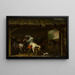 Horse wrapped in the stable - Johann Georg Pforr — framed artwork on a wall
