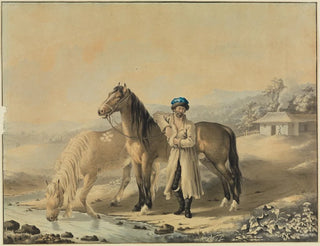 Johann Georg Pforr - Trke mit zwei Pferden am Bach.webp