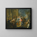 an elegant company having fun in front of a palace - Johann Georg Platzer — framed artwork on a wall