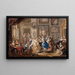 Escena de danza con interior de palacio - Johann Georg Platzer — cuadro enmarcado en la pared