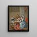 El juego de cartas - Johann Georg Platzer — cuadro enmarcado en la pared