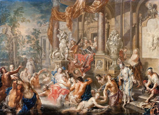 Johann Georg Platzer - Fountain scene in front of a palace.webp