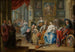 Interior painting with a concert and card players - Johann Georg Platzer — artwork view