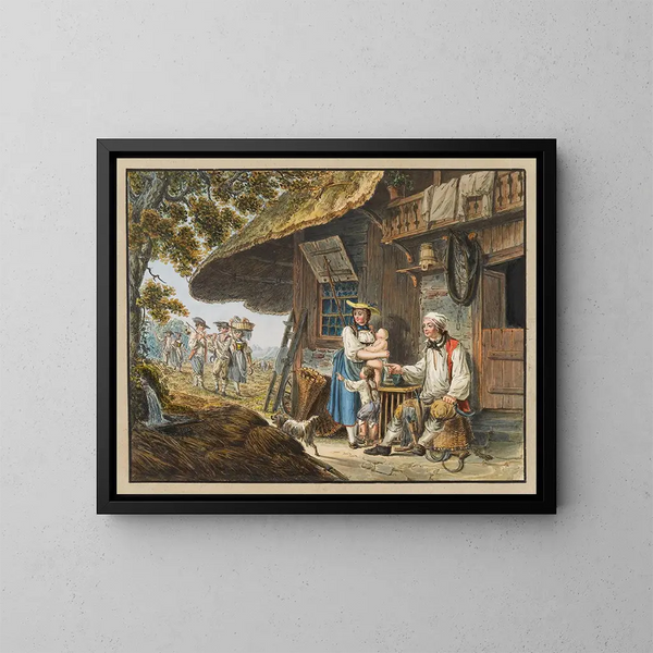 letras - Johann Georg Volmar — cuadro enmarcado en la pared
