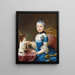 Portrait of Marie-Sophie Friedericke von Holzhausen - Johann Georg Ziesenis — framed artwork on a wall