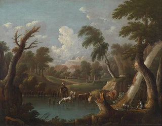 Johann Georg von Bemmel - Bergige Landschaft mit trinkendem Vieh.webp