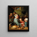 a kitchen interior with characters - Johann Gerlach Lambert — framed artwork on a wall