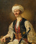 Retrato de un hombre en oriental - Johann Grund — vista de la obra